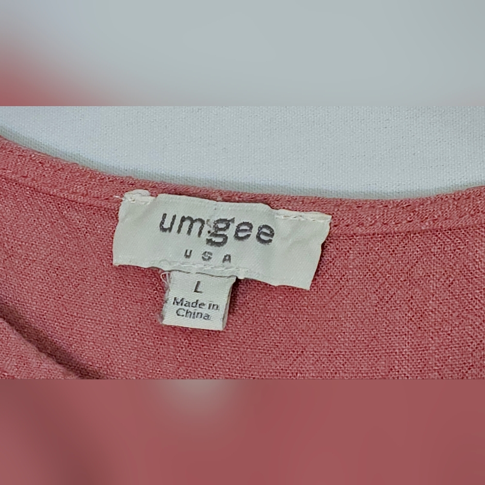 Umgee Pink Ruffle Sleeve Flowy Blouse - Picture 10 of 12